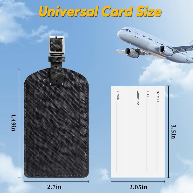 Airkit 3 Pack Luggage Tags for Suitcases, TSA Approved Bag Tags, Baggage Tags with Privacy Protection, Travel Essentials Luggage Accessories, Black - Image 2